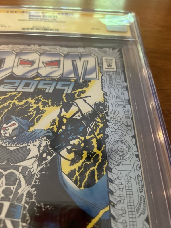 Doom 2099 (1993) # 1 (CGC 9.8 SS) Pat Broderick Signed Sketch