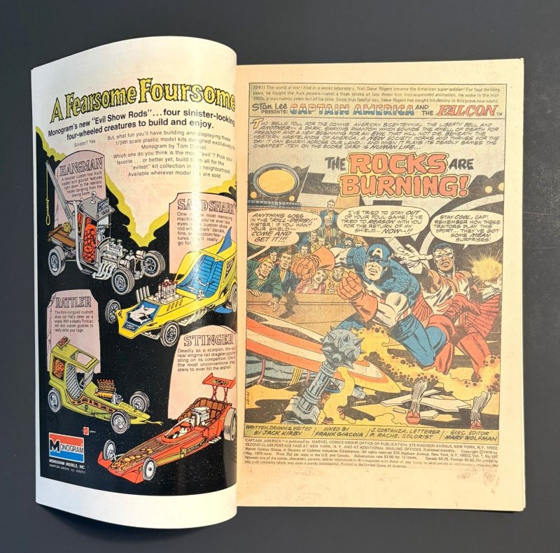 Captain America #196, #197 (SET) ( 8.0 VFN ) Jack Kirby is BACK! 1976