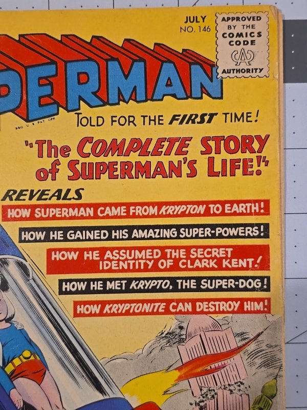 Superman #146 ?-Origin of Superman *Recap*DC Comics July-1961