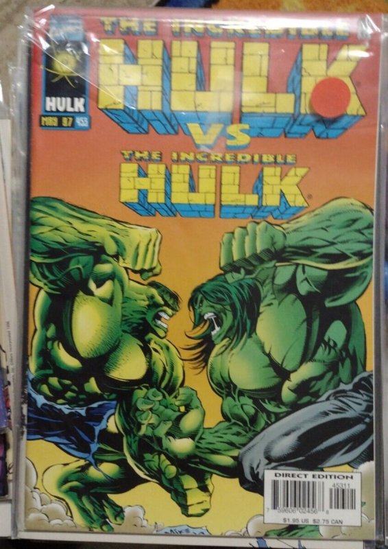 INCREDIBLE HULK  # 453 1997 marvel disney hulk island  hulk vs hulk