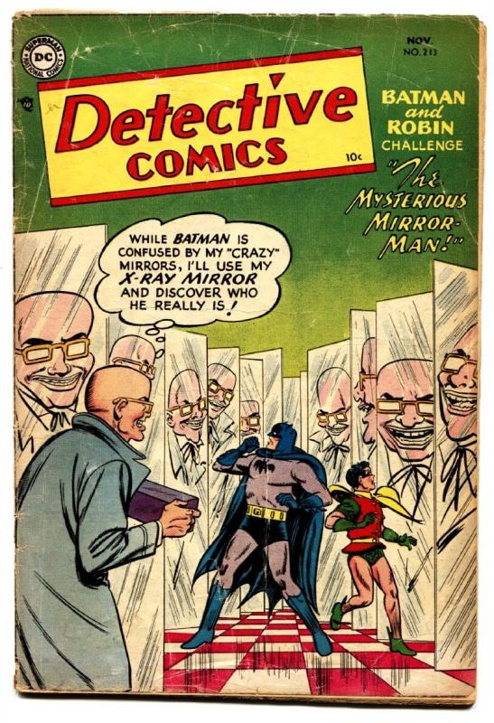 DETECTIVE #213 comic book 1954-DC-1st mirror man-BATMAN-ROBIN-MYSTO