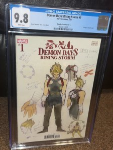 Demon Days Rising Storm 1, Peach Momoko 1:100 Design Variant, CGC Graded 9.8