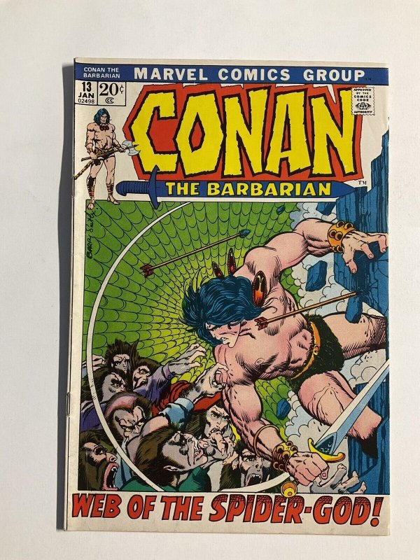 CONAN TUE BARBARIAN 13 VF VERY FINE 8.0 MARVEL 