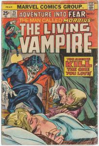 ADVENTURE INTO FEAR WITH THE MAN CALLED MORBIUS THE LIVING VAMPIRE #25 MARVEL