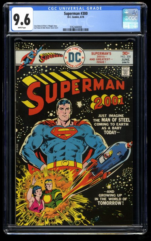 Superman #300 CGC NM+ 9.6 White Pages