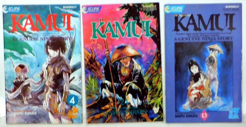 The Legend of Kamui Lot of 3 #4, 13, 24 (1987) Eclipse Comics 1st Print