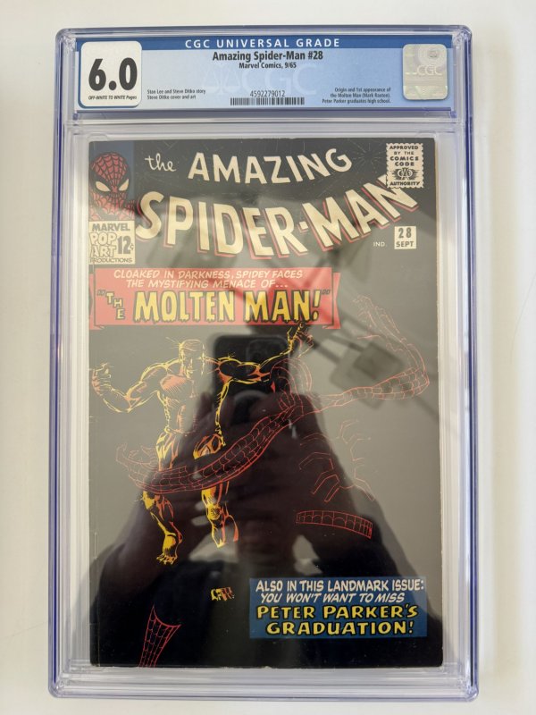 AMAZING SPIDER-MAN #28 CGC 6.0 MOLTEN MAN (1965)