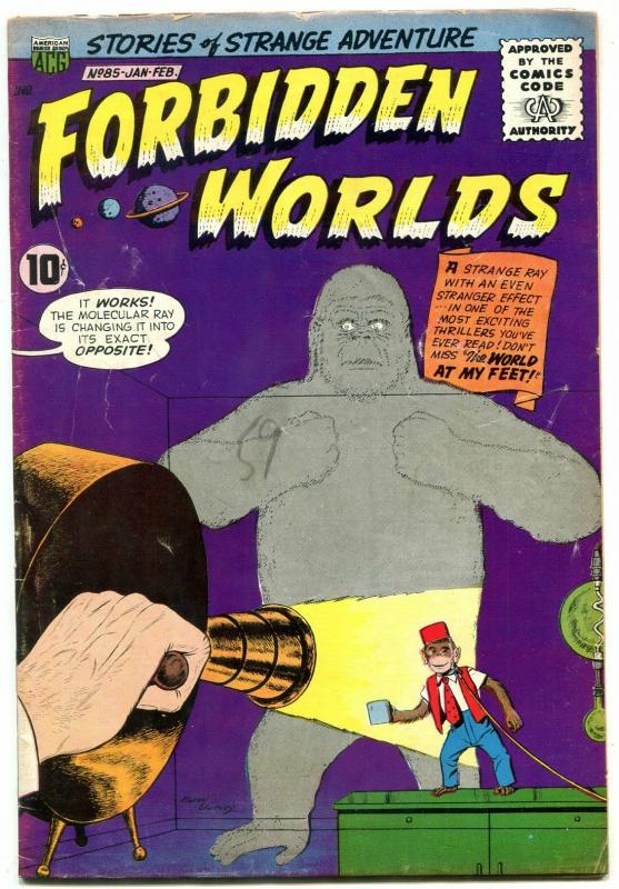 Forbidden Worlds #85 1960- Monkey cover- ACG Silver Age VG+