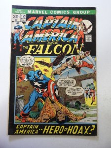 Captain America #153 (1972) VG+ Condition centerfold detached at 1 staple