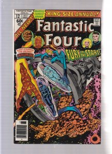 Fantastic Four Annual #12 - Fury In The Stars! (7.0/7.5) 1977 NEWSSTAND
