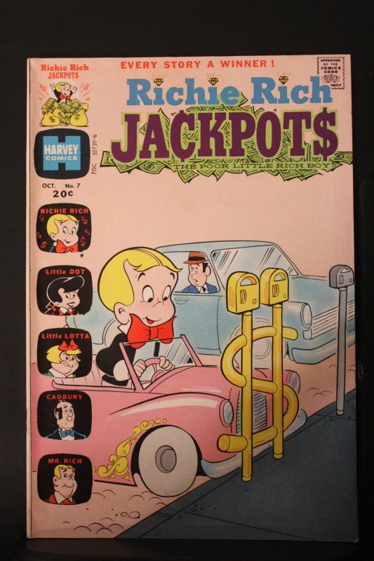 Richie Rich Jackpots #8 (1973) High-Grade NM- Car Drive In 1950's style ...