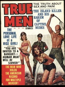 True Men Dec 1972 Lingerie NAZI whipping cover-Pulp mag