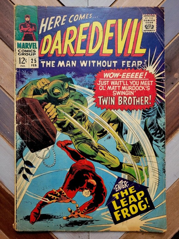 Daredevil #25 GD/VG (Marvel 1967) 1st MIKE MURDOCK & 1st LEAP FROG Colan Art