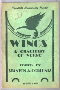 Wings - A Quarterly of Verse-Spring 1953-Stanton A. Coblentz-sci-fi pulp writ...