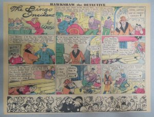 Hawkshaw The Detective Sunday Page Gus Mager from 4/2/1939 Size 11 x 15 inch