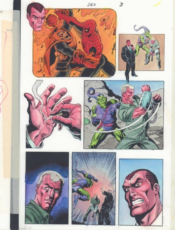 Spectacular Spider-Man #260 p.3 Color Guide Art - Green Goblin by John Kalisz