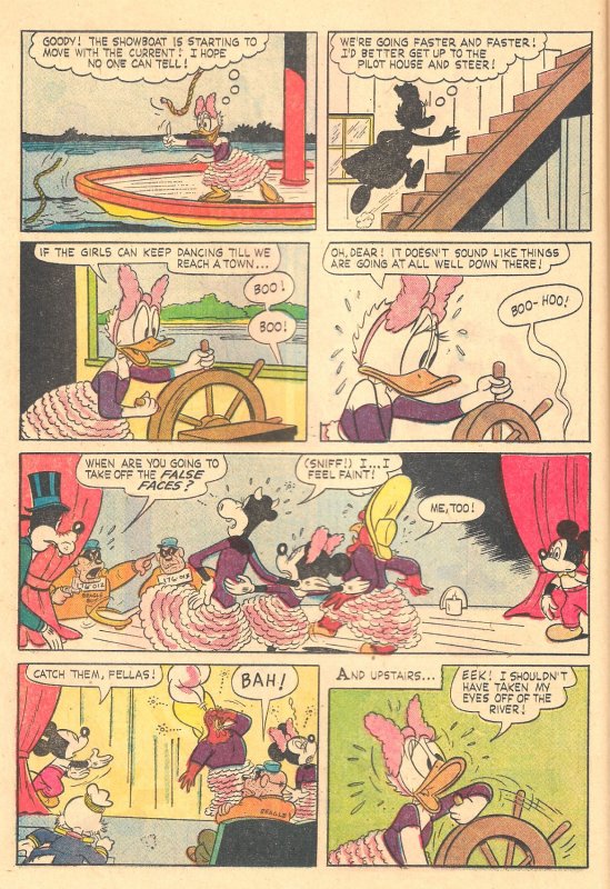 DELL GIANT #55 (1961) 8.0 VF Walt Disney Daisy Duck & Uncle Scrooge SHOW BOAT!