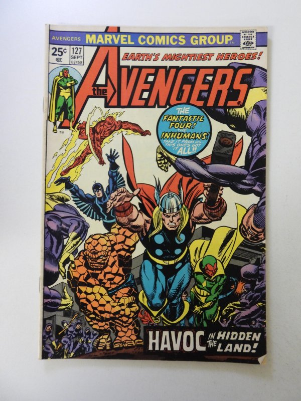 The Avengers #127 (1974) FN+ condition MVS intact stains back cover