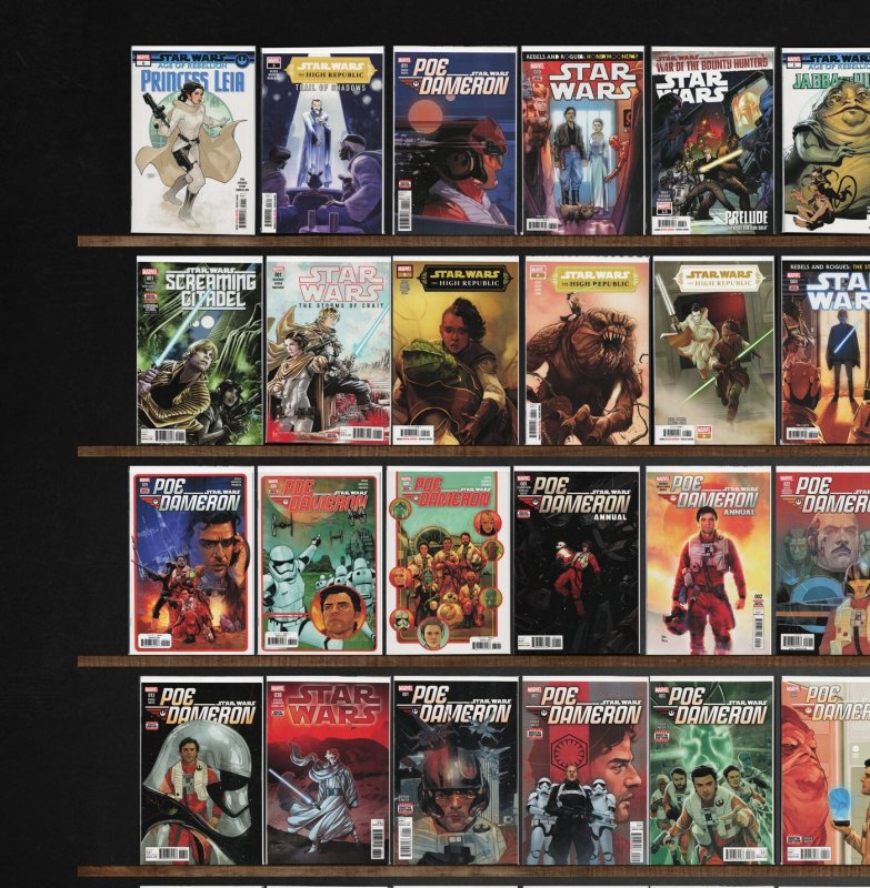 Huge Lot 150+ Comics with Star Wars, Poe Dameron, Star Wars Adventures & More!