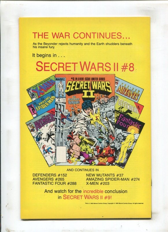 Amazing Spider-Man #273 - Direct Edition/Beyonder App/Secret Wars II (8.5) 1985