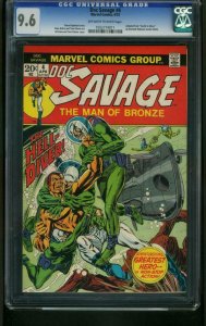 Doc Savage #4 1973-CGC GRADED 9.6-DEATH IN SILVER-FROGMAN COVER 1052774011 