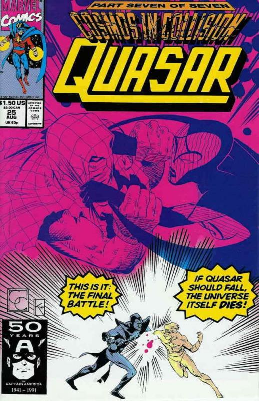 Quasar #25 VF/NM; Marvel | save on shipping - details inside