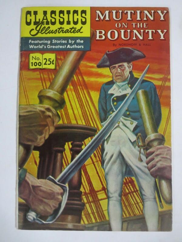 CLASSIC ILLUSTRATED #100 (VG) MUTINY ON THE BOUNTY (9TH Edition, HRO=169) 1970