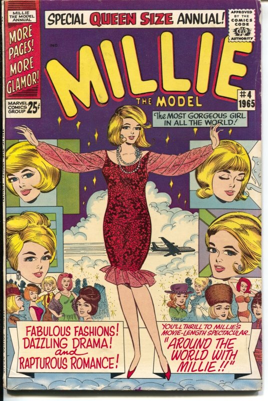 Millie The Model Annual #4 1965-Marvel=paper dolls-coloring page-fashion-VG+