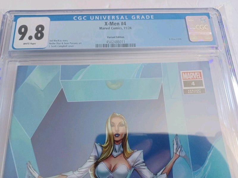 X-Men #4 Emma Frost Campbell Variant - 2024 - CGC 9.8