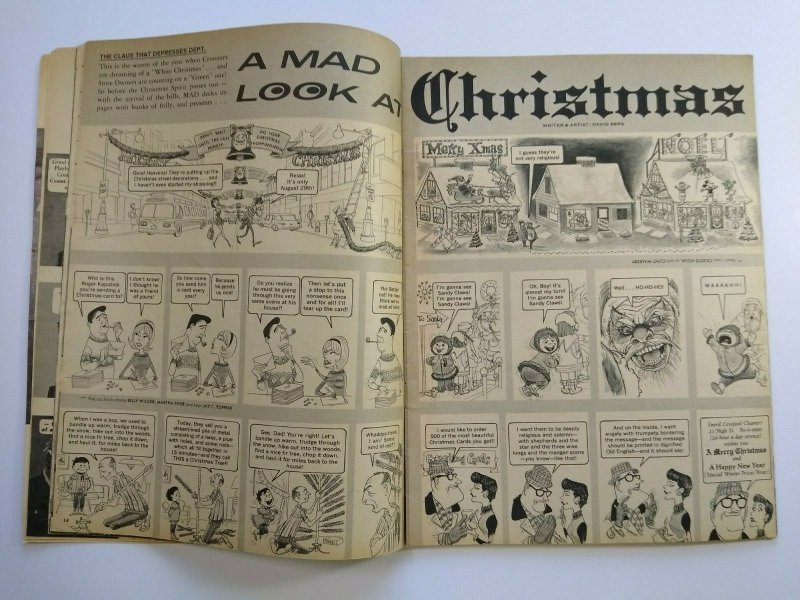 MAD Magazine Jan 1962 No 68 Seasons Greetings Santa Cover Comic Strip Characters 