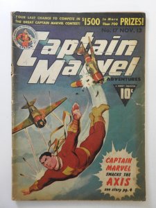 Captain Marvel Adventures #17 (1942) VG- Condition! 1 in tear fc