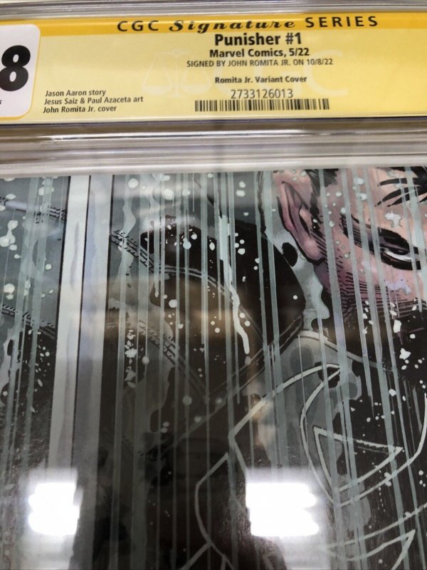 Punisher (2022) # 1 (CGC SS 9.8) Signed John Romita Jr. * Marvel Comics *Variant