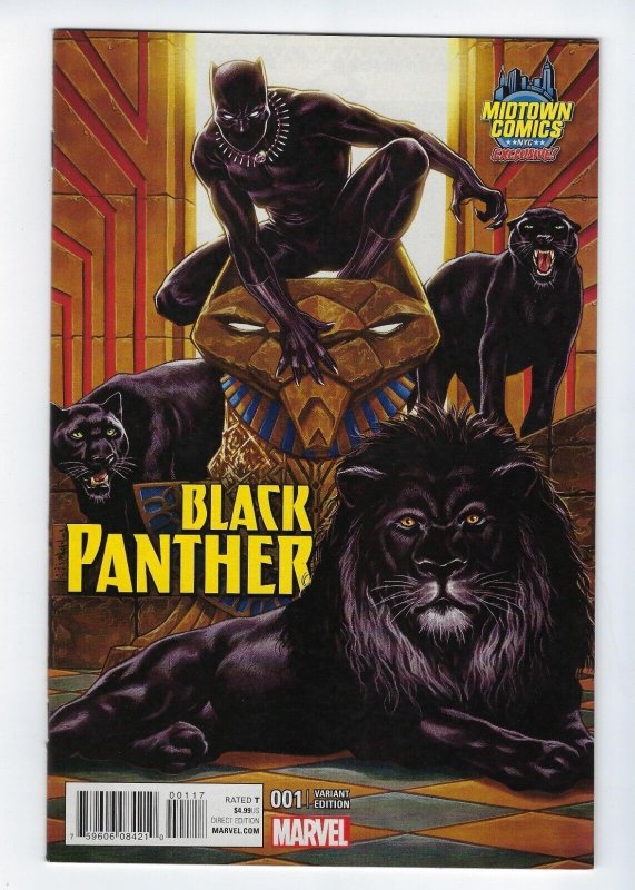 BLACK PANTHER 1 NM/NM+ MARK BROOKS EXCLUSIVE MIDTOWN VARIANT MARVEL COMICS 2016