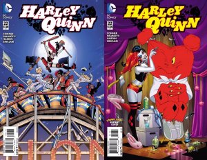 DC 52 HARLEY QUINN #22 + LOONEY TUNES AMANDA CONNER VARIANT COVER