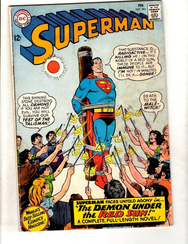 Superman # 184 FN DC Comic Book Smallville Batman Flash Green Lantern Atom JL16