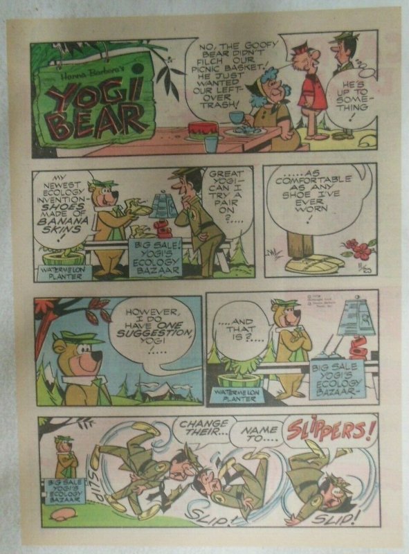 (20) Yogi Bear Sunday Pages by Hanna-Barbera from1979 Tabloid Page Size !