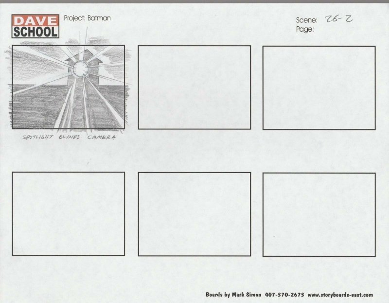 2004 LEGO BATMAN Storyboard Art by Mark Simon VF 8.0 Spotlight 26-2