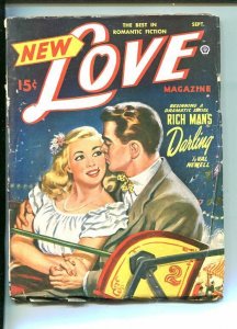 NEW LOVE-SEPT 1949-ROMANTIC PULP FICTION- PIN-UP GIRL COVER-FERRIS WHEEL-fr