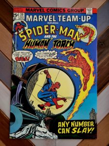 Marvel Team-Up #39 VF- (Marvel 1975) Spider-Man + Human Torch vs the mafia!