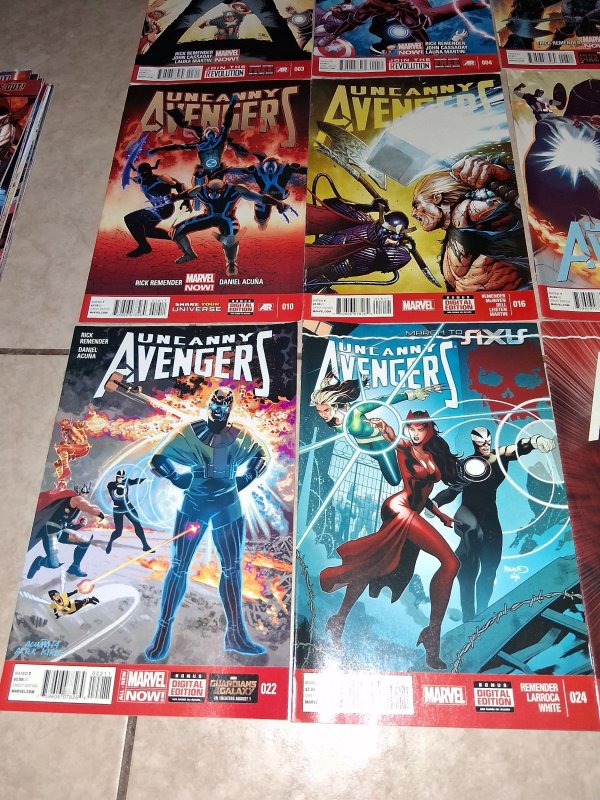 Uncanny Avengers #3,4,6,8,10,16,20,21,22,23,24,25 (2013-2014) lot of 12VF-NM)