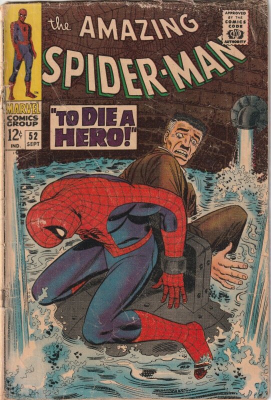 Amazing Spider-Man # 52 GD+ 1967 Marvel Stan Lee John Romita [L3]