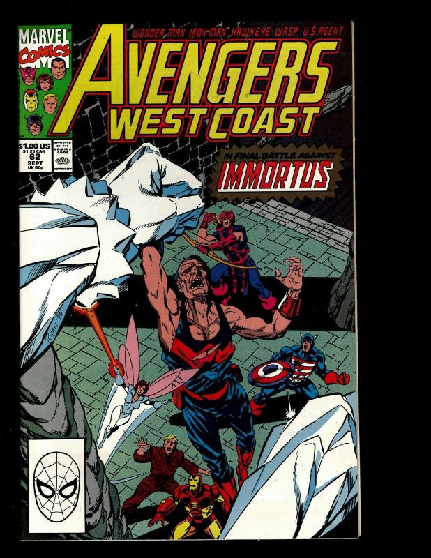 Lot of 13 Avengers West Coast Comics #50 51 52 53 56 57 58 60 61 62 63 66 67 JF4