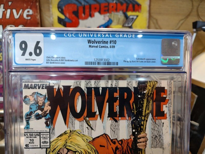 WOLVERINE #10 CGC 9.6 - 1ST APP SILVER FOX - WOLVERINE AND SABRETOOTH FIGHT