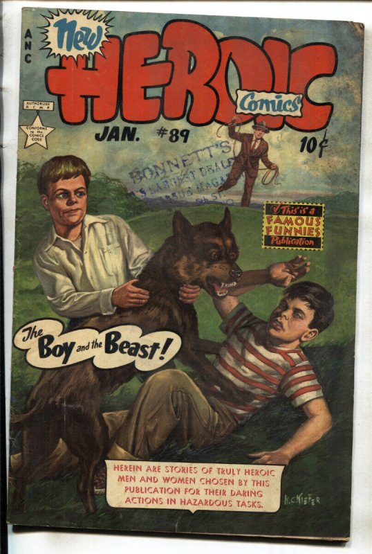 Heroic #89--1954--The Boy and the Beast--Dog Attack cover--comic book