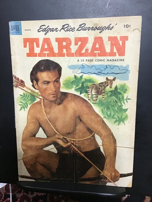 Tarzan #42 (1953) Affordable-grade Barker photo cover key! VG+ Wow