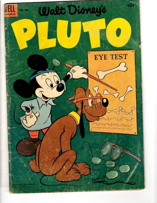 Four Color # 509 VG Dell Golden Age Comic Book Walt Disney Pluto Mickey JL14