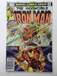 Iron Man #151 Newsstand Edition (1981) Guest Starring The Ant-Man! Sharp VF-!