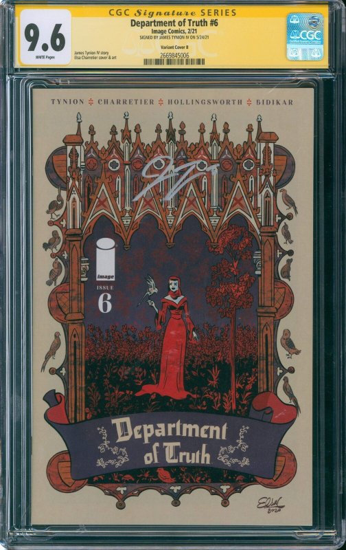 Department Of Truth #6 Cover B CGC 9.6 Signed James Tynion IV