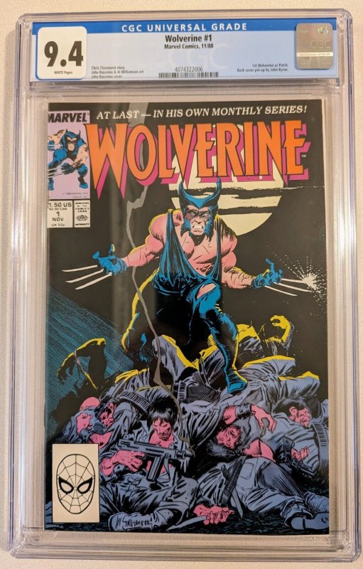 Wolverine #1 CGC 9.4 (1988) 1st Wolverine As Patch First Solo Series Key Issue