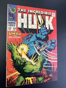 The Incredible Hulk #110 FN- First Appearance Of Umbu (Marvel 1968)